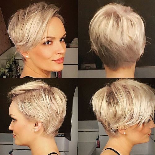 Short Feathered Pixie For Thin Hair