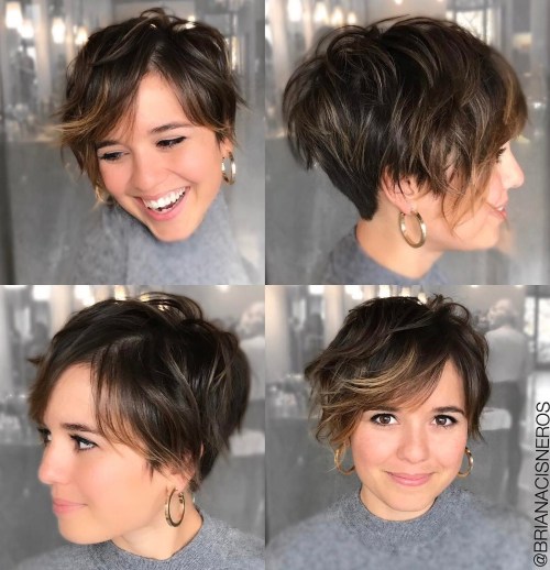 Short Hair With Undercut For Round Faces