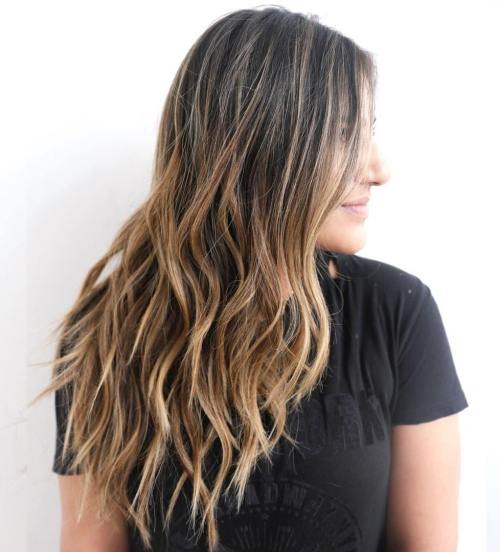 Brown Balayage Ombre For Long Hair