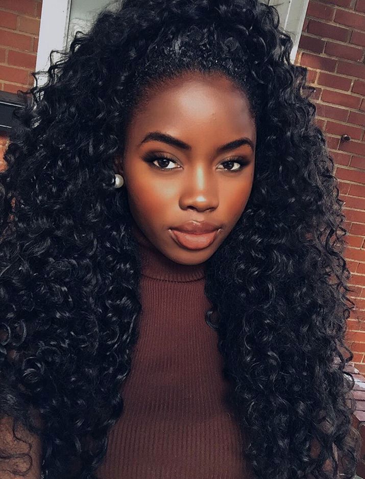 long curly weave hairstyle