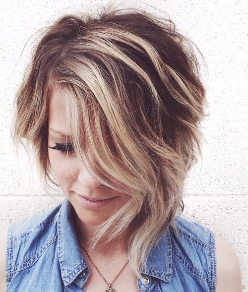 Short Side-Parted Asymmetrical Hairstyle