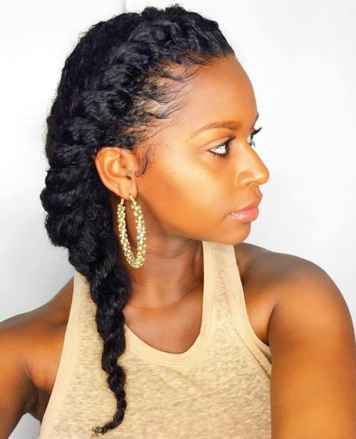 Side Twist for Natural Hair
