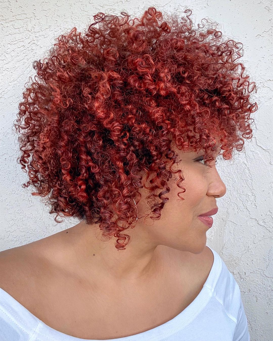Dimensional Red Balayage on Natural Hair