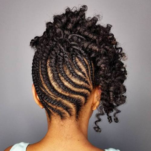 Flat Twists And Curls Updo For Natural Hair