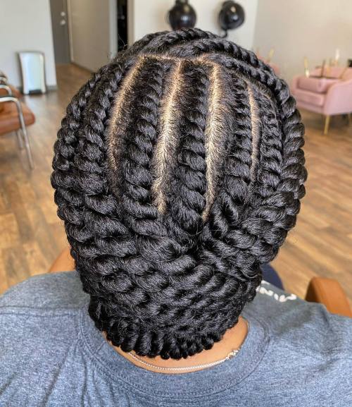 Protective Twist Updo for Natural Hair