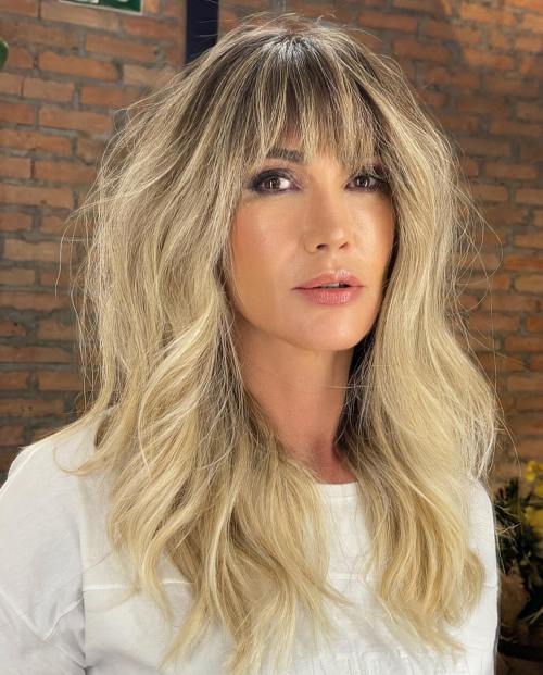 Long Waves And Short Bangs For Older Women