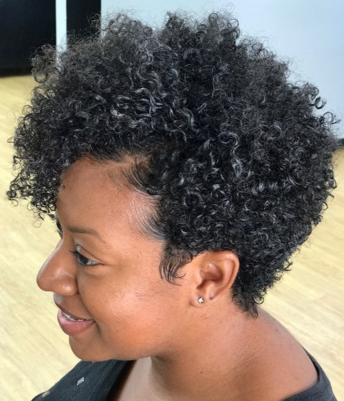 Short Natural Hairstyle With Sleek Edges