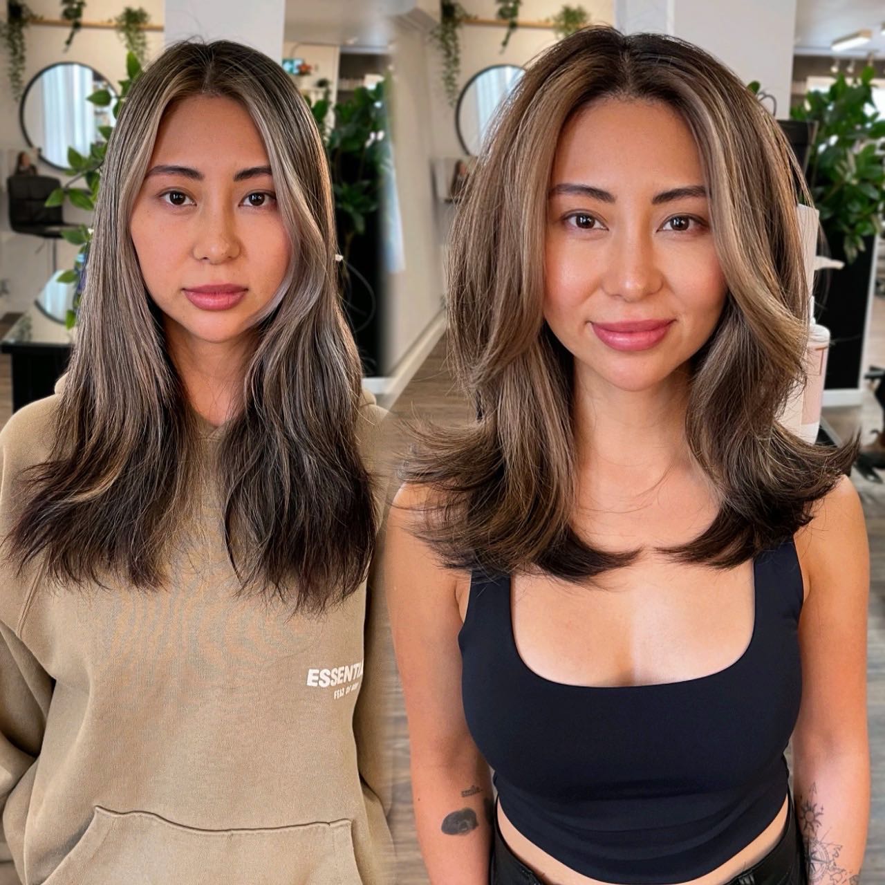 Flat Hair Transformation using Rounded Layers