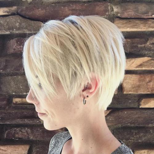 Long Layered Blonde Pixie
