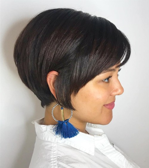 Neat Pixie Bob with Side Bangs
