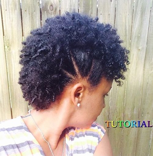 fauxhawk hairstyle for short natural hair