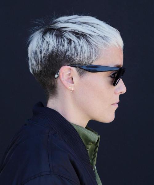 Tapered Bleached Pixie
