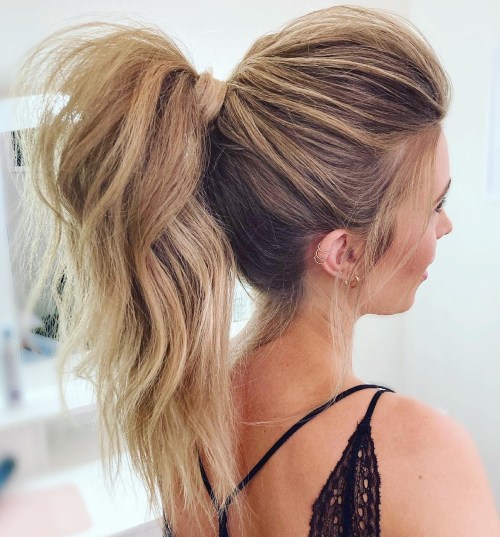 Textured Ponytail Prom Hairstyle