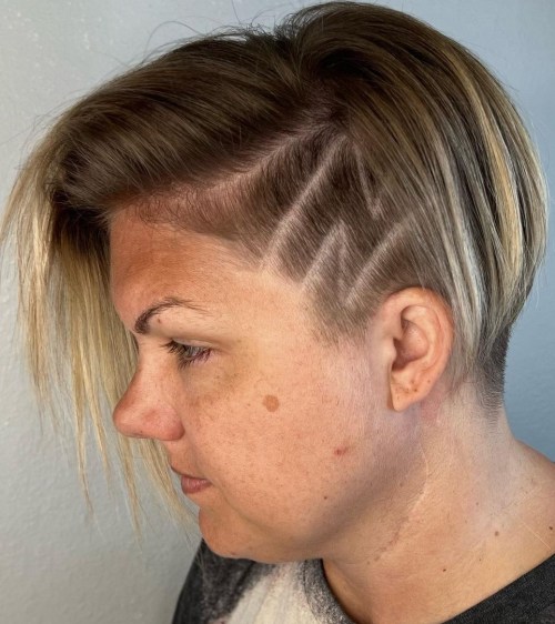 Short Straight Hair with Side Undercut