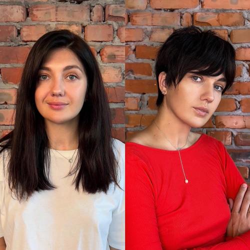 Long Pixie for Thick Hair Makeover