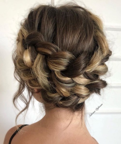 Chunky Braided Hairstyle for Prom