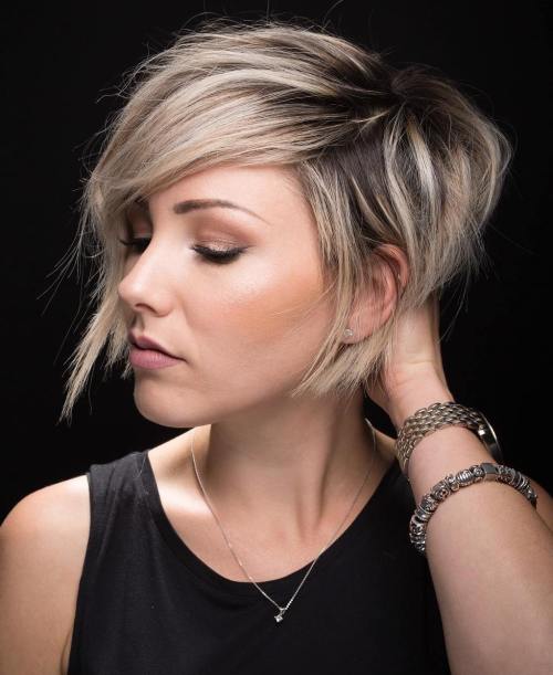 Long And Blonde Pixie Cut