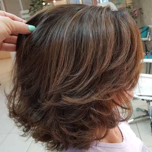 Medium Length Haircut With Flipped Layers