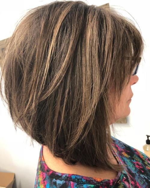 Messy Inverted Brown Lob