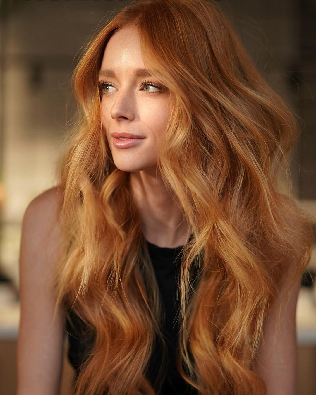 Natural Red Hair with Highlights