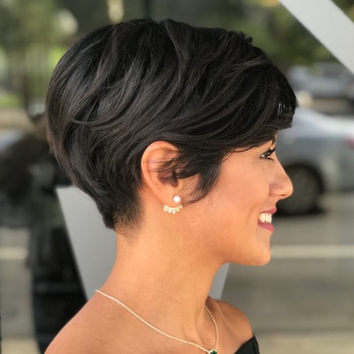 Short Tapered Pixie For Thick Hair
