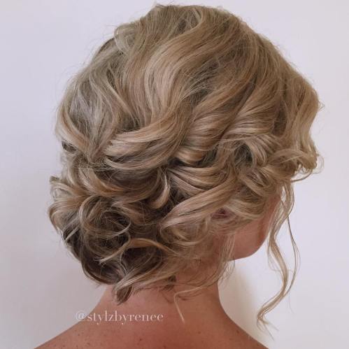 Simple Updo For Short Wavy Hair