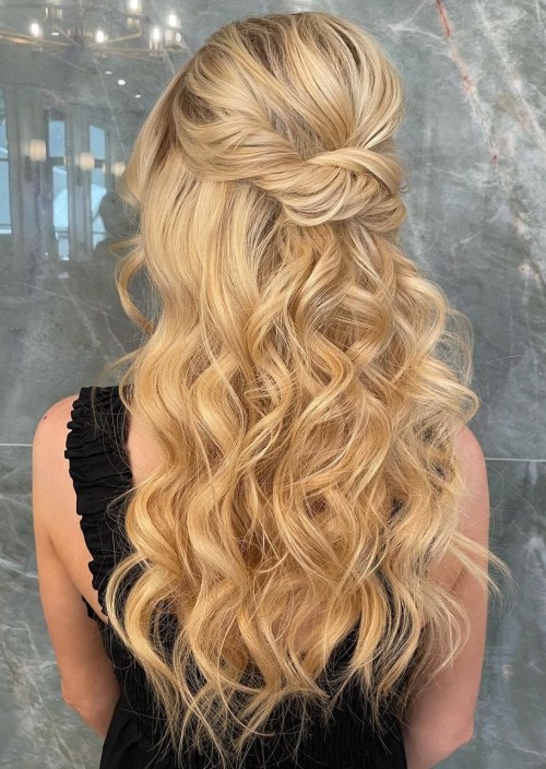 Half Up Half Down Prom Hairstyle
