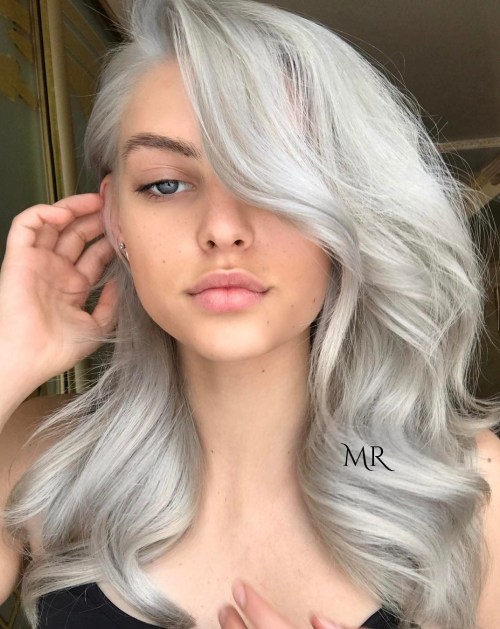 Icy Silver Hairstyle