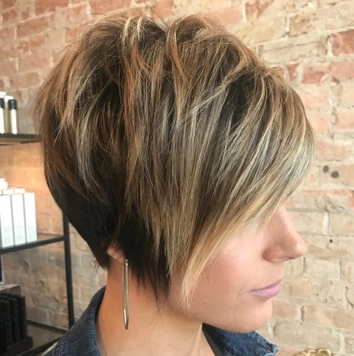 Layered Pixie Bob For Straight Hair