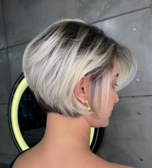 Short Black-and-Blonde Pixie Bob Hairstyle