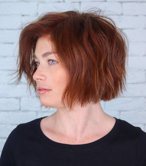 Jaw-Length Razored Side-Parted Bob