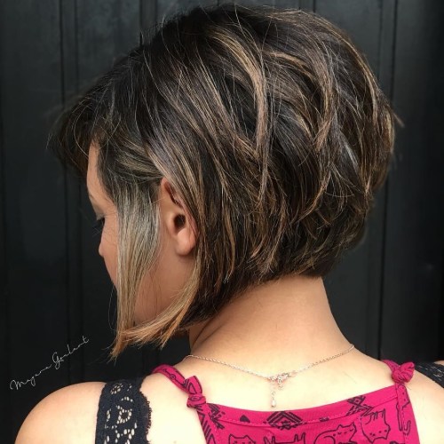 Stacked Layered Bob For Thick Hair