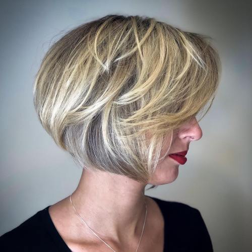 Chin-Length Bob with Feathered Side Bangs