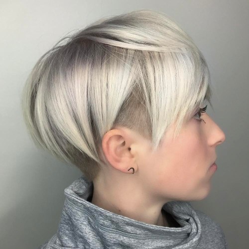 Blonde Pixie With Side And Nape Undercut