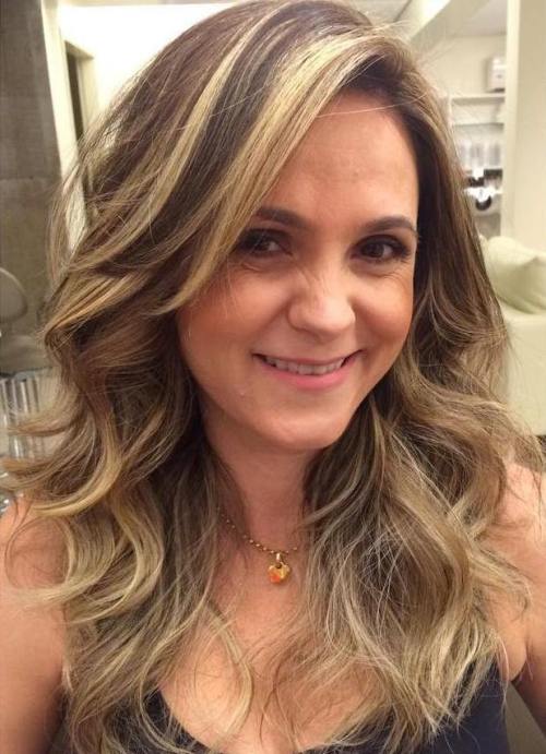 Brown Curly Hair With Blonde Balayage