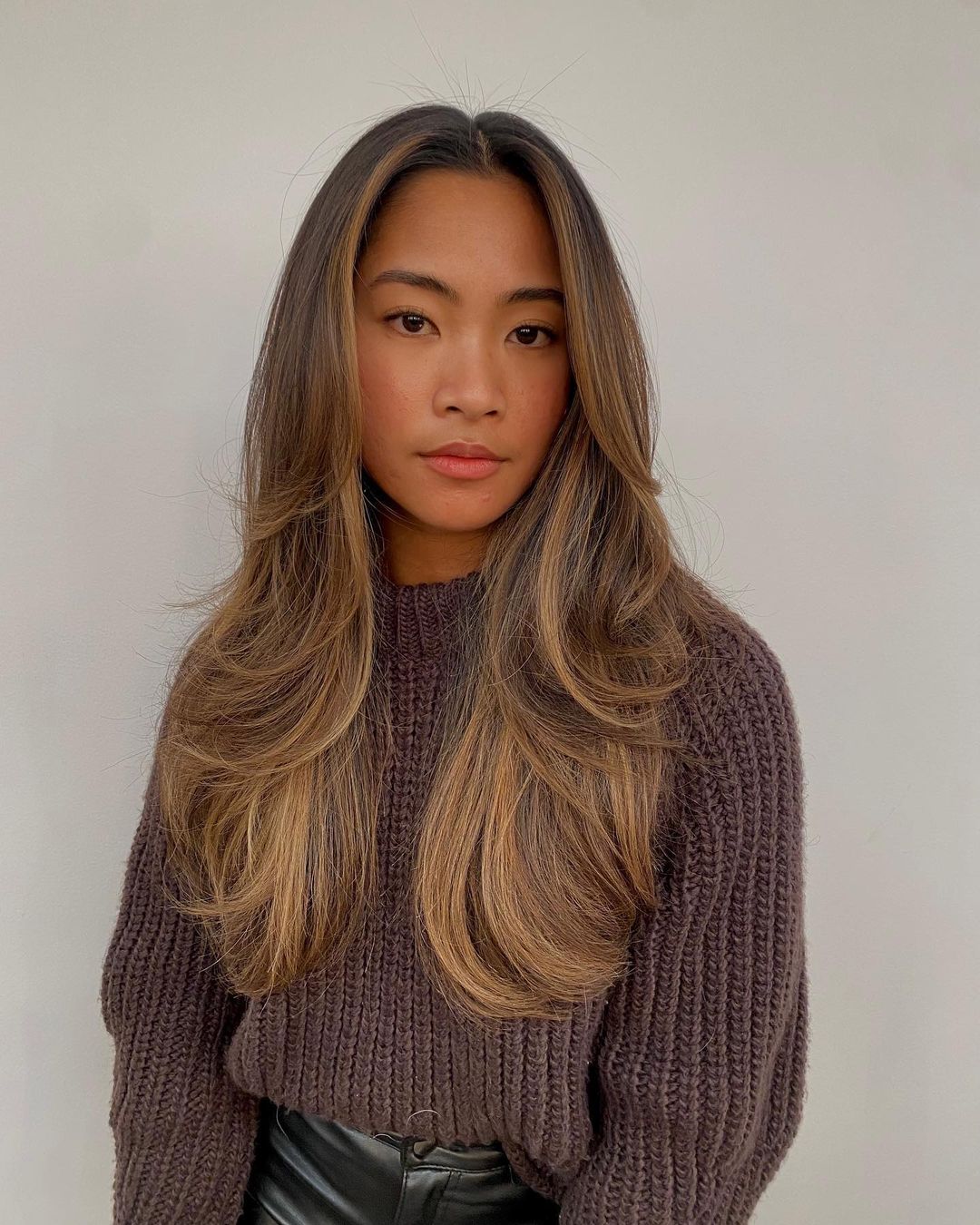 Delicate Layered Style with Caramel Babylights