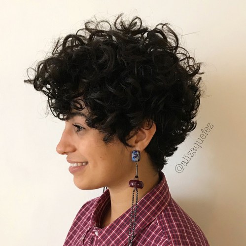 Naturally Curly Pixie Hairstyle