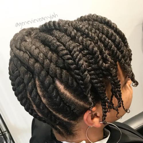 Protected Twisted Natural Updo