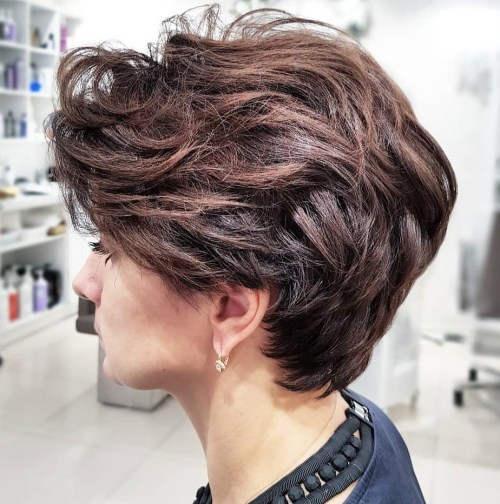 Tousled Brown Pixie Hairstyle
