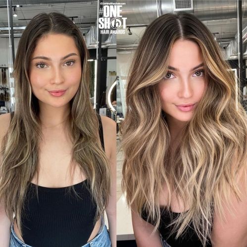 Before and After Long Hairstyle for Thin Hair