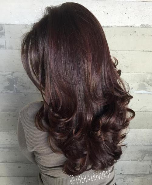 Long Layered Hairstyle With Curled Ends