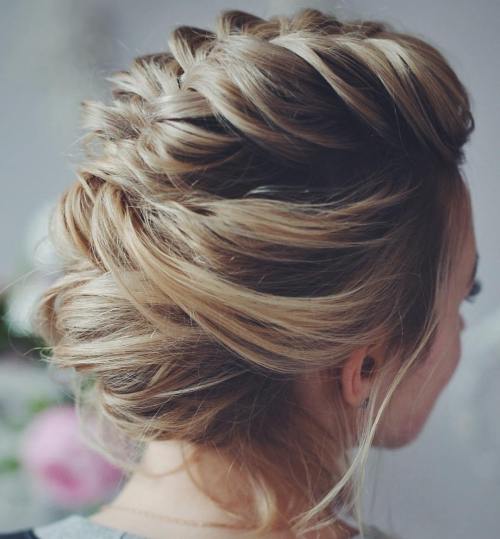 Messy Loosely Braided Updo