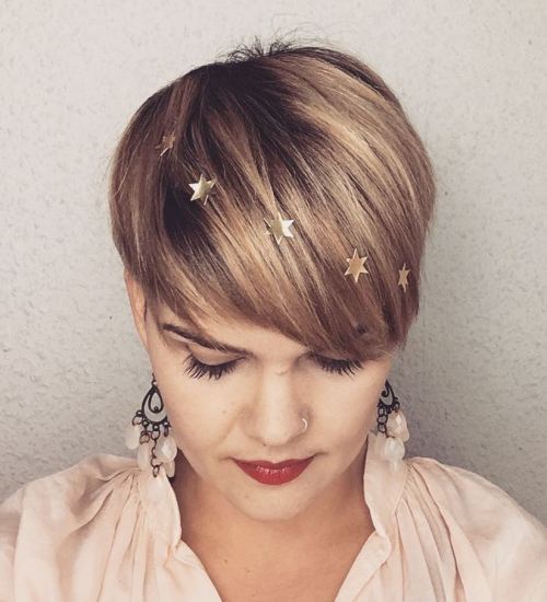 Pixie Cut And Star Stickers