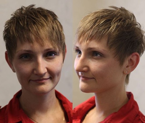 women's short spiky hairstyle for fine hair
