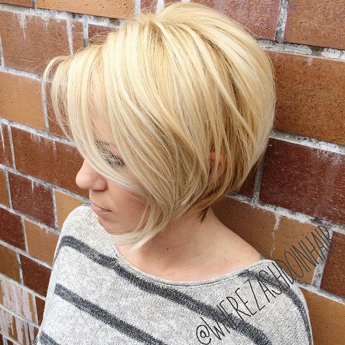 Blonde Rounded Bob For Thin Hair