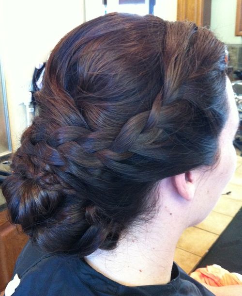 sophisticated braided updo for long hair