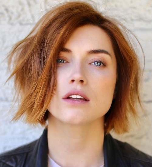 Textured Bob for Square Face Shape