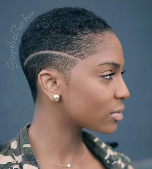 Women’S Shaved Cut With Shaved Line
