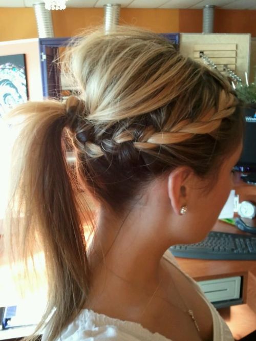 braided ponytail for fine hair