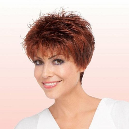 Short Feathered Hairstyle for Women Over 50
